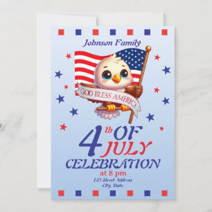 Onafhankelijkheidsdag 4 juli God zij Amerika geluk Kaart
