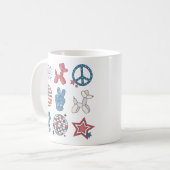 Onafhankelijkheidsdag 4 juli Groovy Koffiemok (Voorkant links)