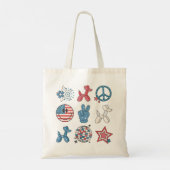 Onafhankelijkheidsdag 4 juli Groovy Tote Bag (Achterkant)