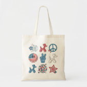 Onafhankelijkheidsdag 4 juli Groovy Tote Bag (Voorkant)