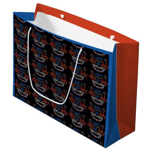 Onafhankelijkheidsdag 4 juli grote cadeautas (Voorkant Gekanteld)