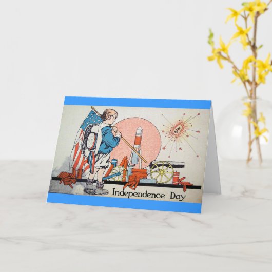 Onafhankelijkheidsdag / 4 juli Kaart (Gele Bloem)