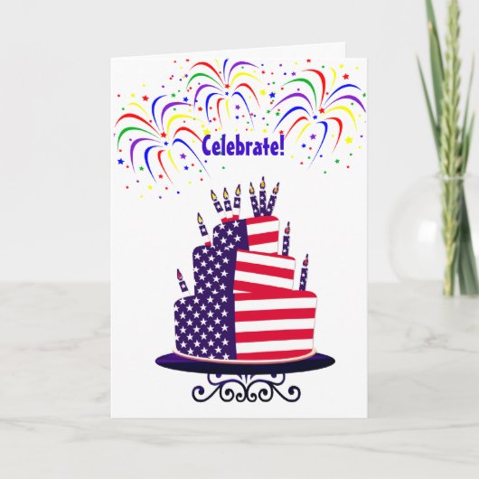 Onafhankelijkheidsdag 4 juli Kaart (Voorkant)