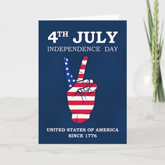 Onafhankelijkheidsdag, 4 juli, kaart (Voorkant)