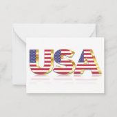 Onafhankelijkheidsdag 4 juli Kaart VS Vlag Notitiekaartje (Achterkant)