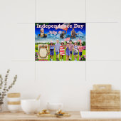 Onafhankelijkheidsdag 4 juli op 4 juli poster (Keuken)