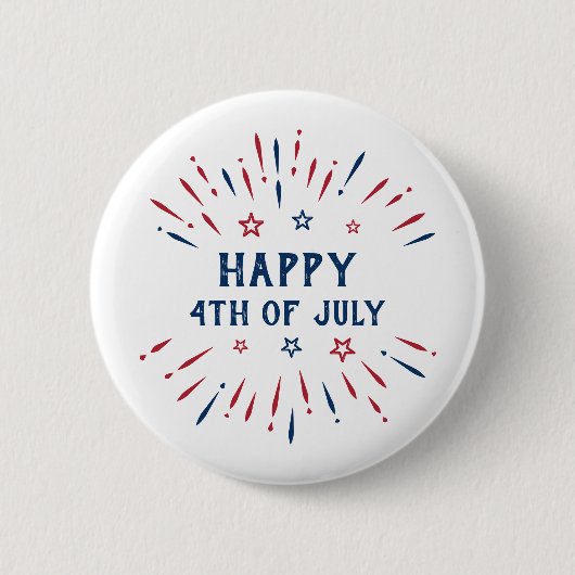 Onafhankelijkheidsdag 4 juli Patriottisch Amerikaa Ronde Button 5,7 Cm (Voorkant)