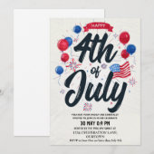 Onafhankelijkheidsdag 4 juli Patriottisch Kaart (Voorkant / Achterkant)
