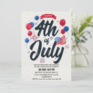 Onafhankelijkheidsdag 4 juli Patriottisch Kaart
