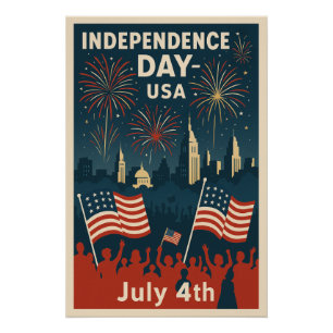 Onafhankelijkheidsdag (4 juli), reizen door de VS Perfect Poster
