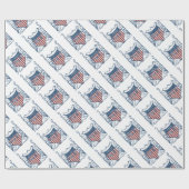 Onafhankelijkheidsdag 4 juli  Schild w/Stars Cadeaupapier (Vlak)