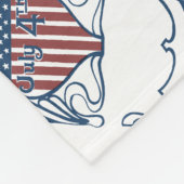 Onafhankelijkheidsdag 4 juli Schild w/Stars Fleece Deken (Hoek)
