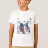 Onafhankelijkheidsdag 4 juli  Schild w/Stars T-shirt (Voorkant)