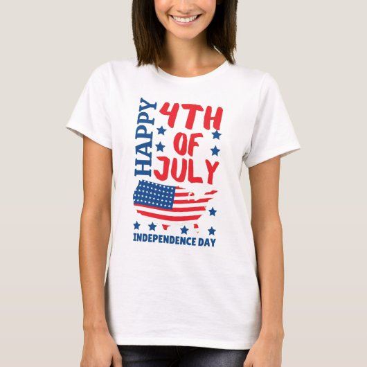 ONAFHANKELIJKHEIDSDAG 4 JULI T-SHIRT (Voorkant)