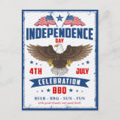  onafhankelijkheidsdag 4 juli uitnodiging (Voorkant)