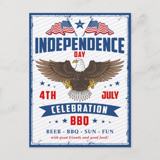 onafhankelijkheidsdag 4 juli uitnodiging (Voorkant)