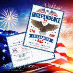 onafhankelijkheidsdag 4 juli uitnodiging<br><div class="desc">Nodig je geliefden uit voor je patriottische feest met deze geïnspireerde uitnodigingen van de vierde juli-Briefkaarten. Ontworpen met liefde door Mylini Design, deze individuele en unieke kaarten vangen de essentie van Independence Day met een vleugje nostalgie. Omarm de vrijheidsgeest met het warme, gevoel en de patriottische elementen, die iedereen herinneren...</div>