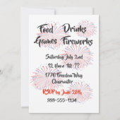 Onafhankelijkheidsdag 4 juli Uitnodiging Dachshund (Achterkant)