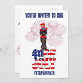 Onafhankelijkheidsdag 4 juli Uitnodiging Dachshund (Voorkant / Achterkant)