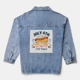 Onafhankelijkheidsdag 4 juli Unieke denim jas Jacket