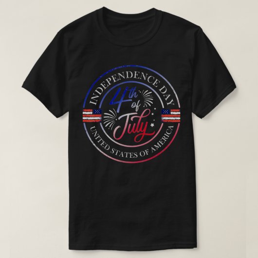 Onafhankelijkheidsdag 4 juli voor een Amerikaanse  T-shirt (Design voorkant)