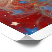 Onafhankelijkheidsdag 4 juli Vrouw Vuurwerk Art De Poster (Hoek)