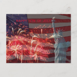 Onafhankelijkheidsdag 4 juli vuurwerk briefkaart