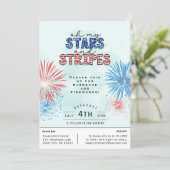 Onafhankelijkheidsdag 4 juli Vuurwerkfeest Kaart (Staand voorkant)
