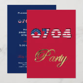 Onafhankelijkheidsdag 4e dag van de Uitnodiging Ve (Voorkant / Achterkant)