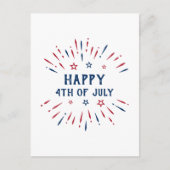 Onafhankelijkheidsdag 4e juli Patriottisch-Amerika Feestdagenkaart (Voorkant)