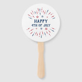 Onafhankelijkheidsdag 4e juli Patriottisch-Amerika Handwaaier (Achterkant)