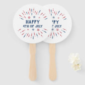 Onafhankelijkheidsdag 4e juli Patriottisch-Amerika Handwaaier (Voorkant en achterkant)