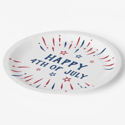Onafhankelijkheidsdag 4e juli Patriottisch-Amerika Papieren Bordje (Gekanteld)