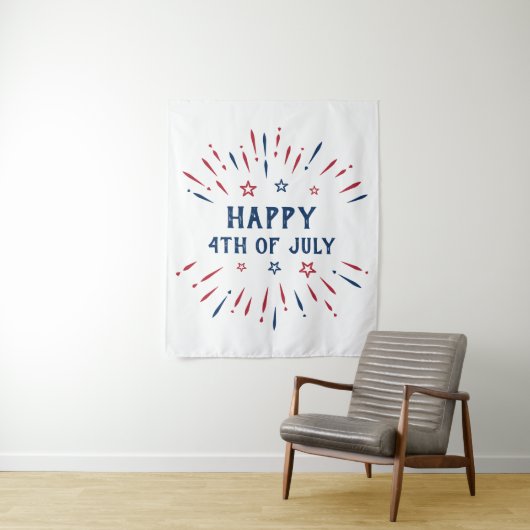 Onafhankelijkheidsdag 4e juli Patriottisch-Amerika Wandkleed (In situ)