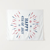 Onafhankelijkheidsdag 4e juli Patriottisch-Amerika Wandkleed (Voorkant (horizontaal))