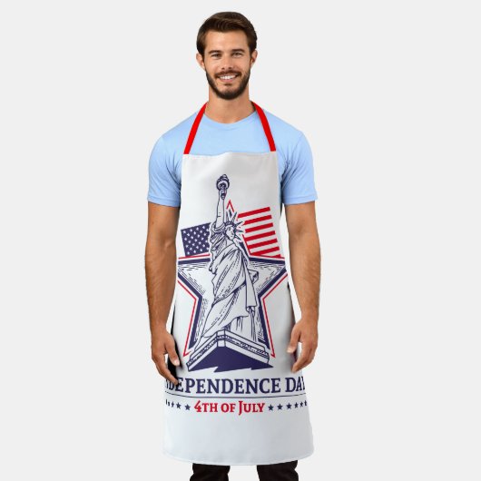 Onafhankelijkheidsdag 4e juli Schort (Gedragen)