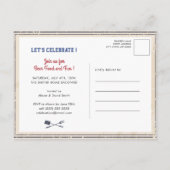  Onafhankelijkheidsdag 4e van JULY BBQ Uitnodiging Briefkaart (Achterkant)