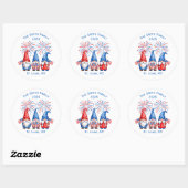 Onafhankelijkheidsdag Aanpasbare Gnome Stickers (Vel)