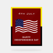 Onafhankelijkheidsdag Acryl Teken – USA Pride Acryl Bord (Voorkant)