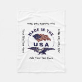 Onafhankelijkheidsdag adelaar en vlag fleece deken (Voorkant)