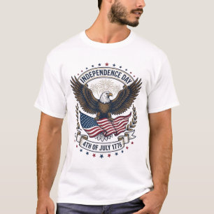 Onafhankelijkheidsdag Adelaar Vlag Vintage Shirt O