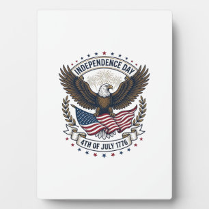 Onafhankelijkheidsdag Adelaar Vlag Vintage Shirt O Fotoplaat