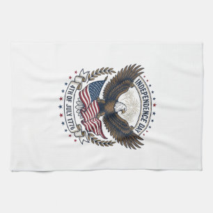 Onafhankelijkheidsdag Adelaar Vlag Vintage Shirt O Theedoek