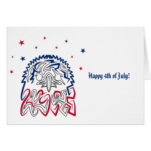 Onafhankelijkheidsdag Amerikaanse adelaar (Voorkant Horizontaal)