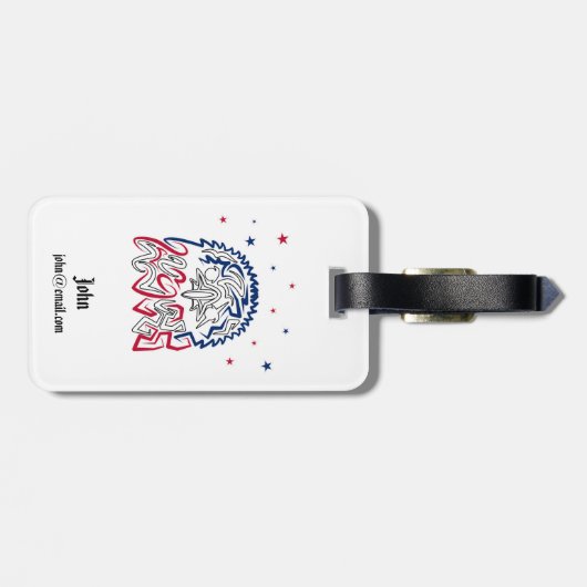 Onafhankelijkheidsdag Amerikaanse adelaar Bagagelabel (Achterkant horizontaal)