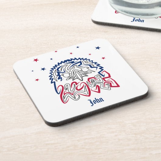 Onafhankelijkheidsdag Amerikaanse adelaar Bier Onderzetter (Linkerzijde)