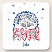 Onafhankelijkheidsdag Amerikaanse adelaar Bier Onderzetter (Voorkant)