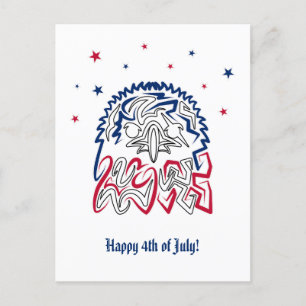 Onafhankelijkheidsdag Amerikaanse adelaar Briefkaart