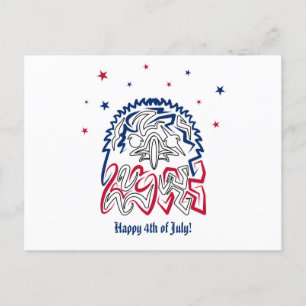 Onafhankelijkheidsdag Amerikaanse adelaar Briefkaart