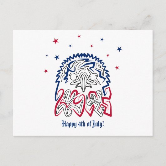 Onafhankelijkheidsdag Amerikaanse adelaar Briefkaart (Voorkant)